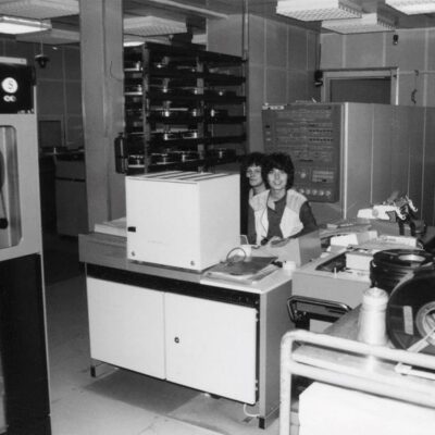 S/W Aufnahme eines Büros mit Großrechensystemen: 1974 wurde der sowjetische Großrechner EC 1020 in Betrieb genommen - Foto: Archiv IVP