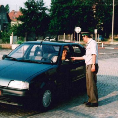 Der Grenzübergang war ab 1975 nur für Diplomaten und Alliierte zugänglich. Ein venezolanischer Botschaftsmitarbeiter, der in Potsdam wohnte, fuhr täglich nach Ost-Berlin zur Arbeit - Foto: Privatbesitz