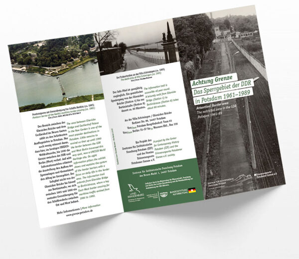 Erinnerungsorte Potsdam | Flyer "Achtung Grenze - Das Sperrgebiet der DDR in Potsdam 1961-1989